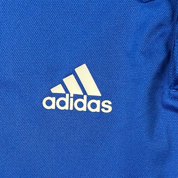 Adidas Polo Shirt Top KU Royal Blue Climacool University of‎ Kansas Jayhawks SM - Picture 3 of 12